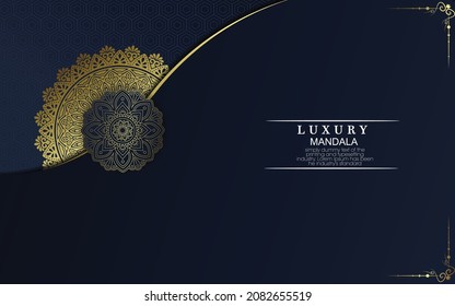 Vector de lujo de fondo islámico con mandala