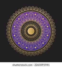 Vector de lujo de fondo islámico con mandala