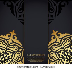 Vector luxury islamic floral mandala background. Can be used for jewelry, beauty and fashion industry. Great for logo, monogram, invitation, flyer, menu, brochure, postcard, background. Asian ornament