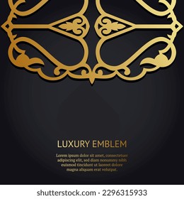 Vector luxury islamic floral mandala background. Can be used for jewelry, beauty and fashion industry. Great for logo, monogram, invitation, flyer, menu, brochure, postcard, background. Asian ornament