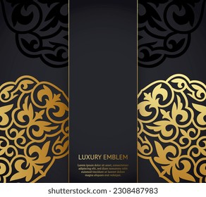 Vector lujoso fondo islámico floral mandala. Se puede usar para la joyería, la belleza y la industria de la moda. Ideal para logotipo, monograma, invitación, volante, menú, folleto, postal, fondo. Ornamento asiático