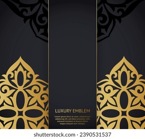 Vector luxury islamic floral mandala background. Can be used for jewelry, beauty and fashion industry. Great for logo, monogram, invitation, flyer, menu, brochure, postcard, background. Asian ornament