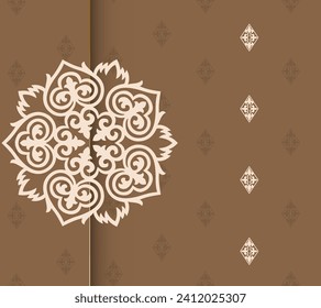 Vector luxury islamic floral mandala background. Can be used for jewelry, beauty and fashion industry. Great for logo, monogram, invitation, flyer, menu, brochure, postcard, background. Asian ornament