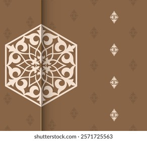 Vector luxury islamic floral mandala background. Can be used for jewelry, beauty and fashion industry. Great for logo, monogram, invitation, flyer, menu, brochure, postcard, background. Asian ornament