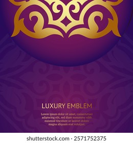 Vector luxury islamic floral mandala background. Can be used for jewelry, beauty and fashion industry. Great for logo, monogram, invitation, flyer, menu, brochure, postcard, background. Asian ornament