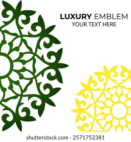 Vector luxury islamic floral mandala background. Can be used for jewelry, beauty and fashion industry. Great for logo, monogram, invitation, flyer, menu, brochure, postcard, background. Asian ornament