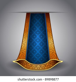 Vector luxury king gold fabric design with traditional Khmer ornament