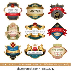Vector luxury labels