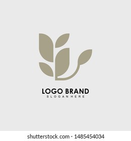 Vector Luxury Leaf Design. Leaf Logo Design. Logotype. Modern Leaf Logo. Premium Leaf Logo For Business Vector Illustration