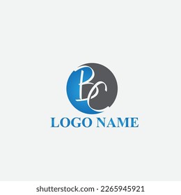 Letra vectorial de lujo diseño de logotipo BC monogram serif