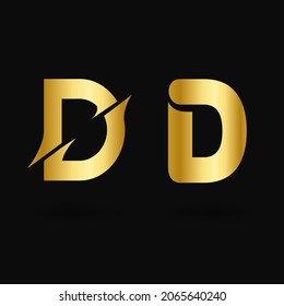 Vector Luxury Letter D Typography
