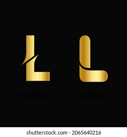 Vector Luxury Letter L Typography