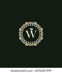 Vector luxury letter W logo illustration