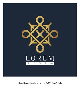 Vector luxury logo template, emblem, ornaments.
