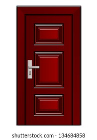vector luxury mahogany wooden entrance door