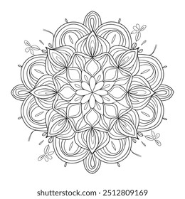 Vetor design de arte mandala de luxo com fundo branco	