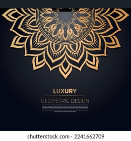 Vector luxury mandala background with golden decoration
