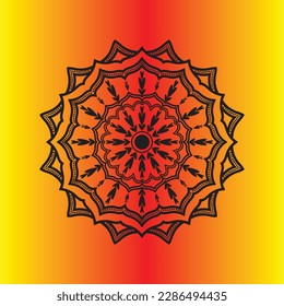 Vector de lujo Mandala fondo con decoración dorada