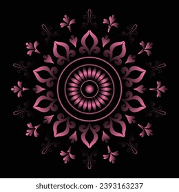 Vector luxury mandala background with golden pattern east style