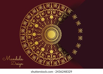 Vector luxury mandala design template.