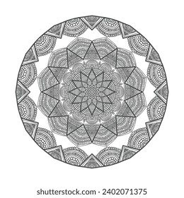 Vector luxury mandala template background and ornamental design for coloring page, greeting card, invitation, tattoo, floral mandala.

