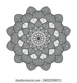 Vector luxury mandala template background and ornamental design for coloring page, greeting card, invitation, tattoo, floral mandala.

