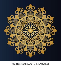 Vector luxury mandala template background and ornamental design for invitation,  floral mandala.
