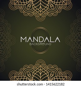 Vector luxury Mandala template on violet fancy background for card, poster, brochure, flyer, invitation etc. Vector Illustration