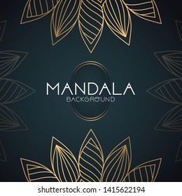 Vector luxury Mandala template on violet fancy background for card, poster, brochure, flyer, invitation etc. Vector Illustration