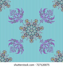 Vector luxury motley pattern. Pink and blue seamless pattern.
