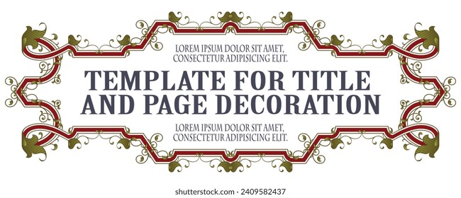 Vector luxury ornament in ancient style for advertisements, wedding, invitations or greeting cards. 