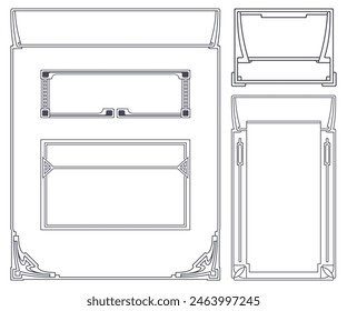 Adorno de Vector de lujo en estilo antiguo para anuncios, bodas, invitaciones o tarjetas de felicitación. 
