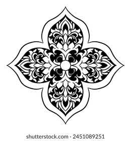 Vector Luxury ornament floral vector Illustration