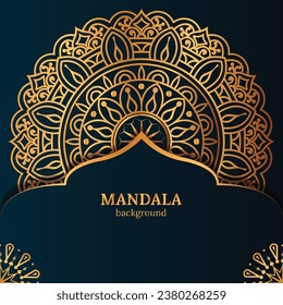 Vektorgrafik-Luxus-Ornament-Mandala-Design-Hintergrund-Vorlage