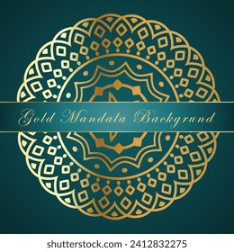 Vector Luxury ornamental Gold mandala design background 