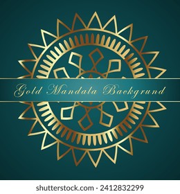 Vector Luxury ornamental Gold mandala design background 