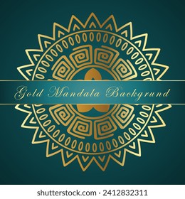 Vector Luxury ornamental Gold mandala design background 