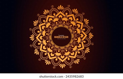 Vector Luxury ornamental mandala background with golden arabesque arabic islamic east style. Ethnic mandala with tribal ornament. Ramadan Style Decorative mandala. Mandala for print, poster, cover.