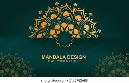 Vector Luxury ornamental mandala background with golden arabesque arabic islamic east style. Ethnic mandala with tribal ornament. Ramadan Style Decorative mandala. Mandala for print, poster, cover.