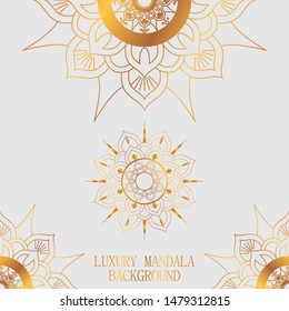 Vector luxury ornamental mandala design background - Vector illustration