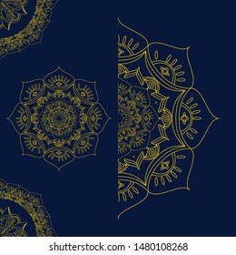 Vector luxury ornamental mandala design background - Vector illustration