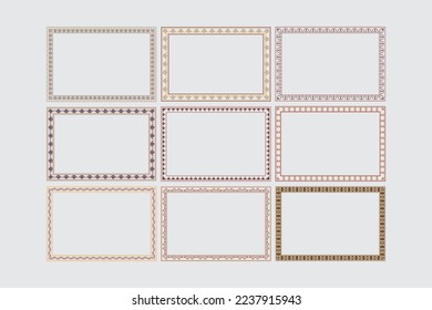 Vector luxury photo frame border design, certificate border, resume border frame