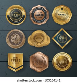vectorial Diseño de distintivos premium,Juego de distintivos y etiquetas retro