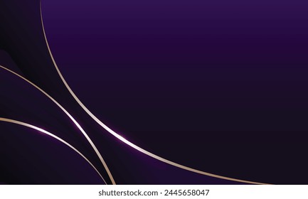 Vector de lujo púrpura y fondo dorado.