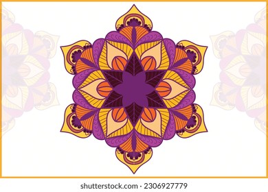 Vector luxury round shapes abstract ornament colorful circle mandala design.
