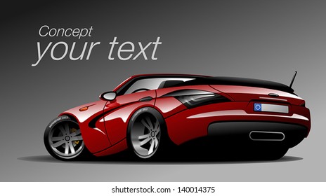 Vector luxury sports car. Original design