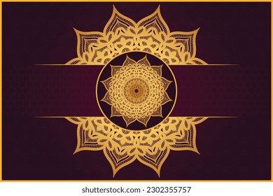 Vector luxury unique drawing Arabic  Islamic  mandala  background coloring design template
