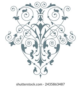 Vector luxury vignette in ancient style for advertisements, wedding, invitations or greeting cards. 