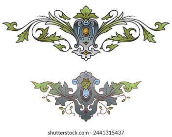 Vector luxury vignette in ancient style for advertisements, wedding, invitations or greeting cards. 