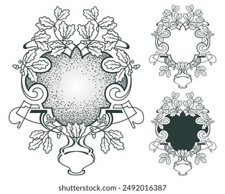 Vector luxury vignette in ancient style for advertisements, wedding, invitations or greeting cards. 